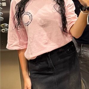 Pull&Bear Light Pink Short Sleeve Graphic Tee